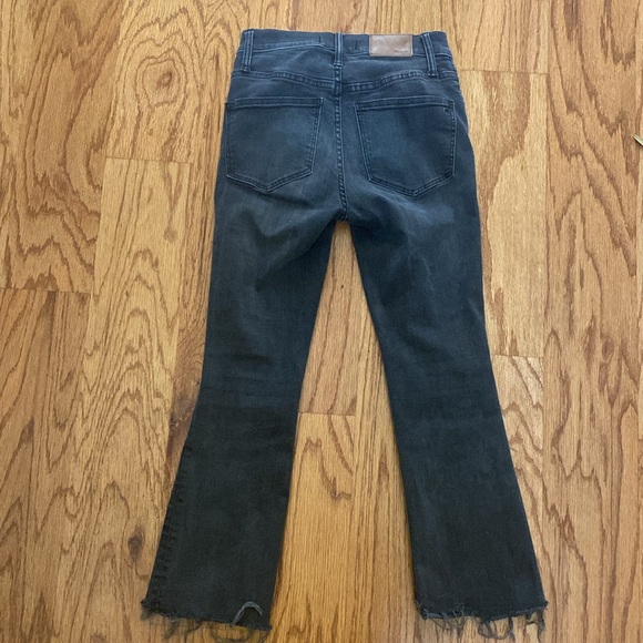 Madewell Cali Demi- Boot Jeans in Washed Black. Chewed hem edition. Size 24S. - Picture 13 of 16